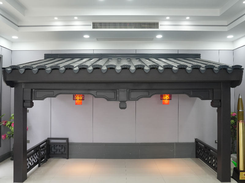 Aluminium Magnesium Mangan im Hui -Stil antike Indigo -Metalldachfliesen